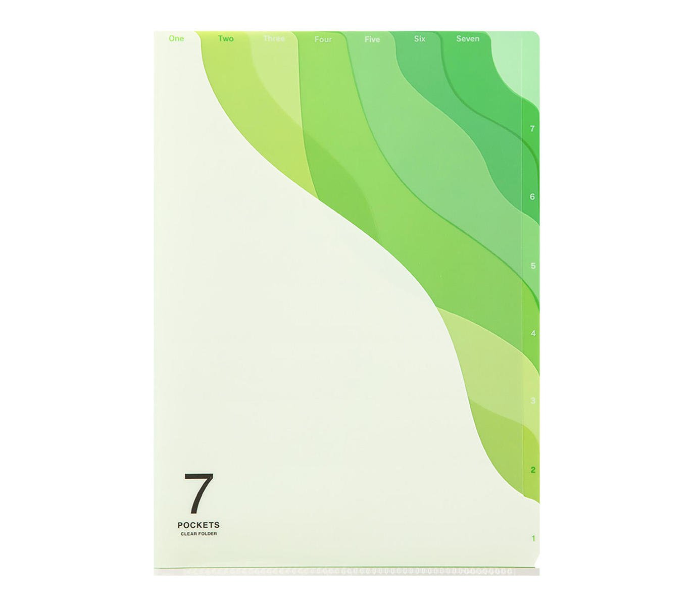 Midori - Archivador 7 bolsillos A4 - Gradation Green