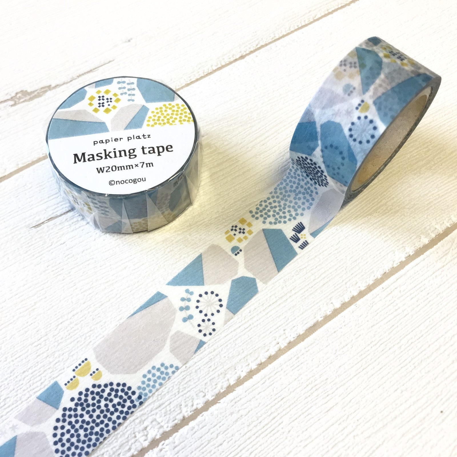 Papier Platz - Washi Tape - Stone Wall Blue