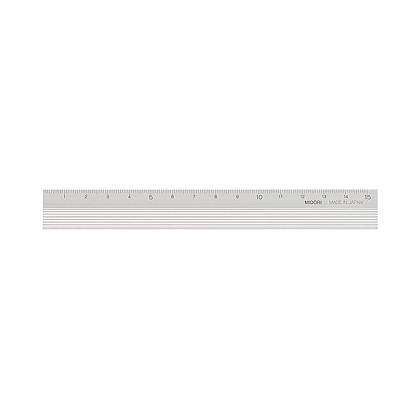 Midori - Regla Aluminio - Plata - 15cm