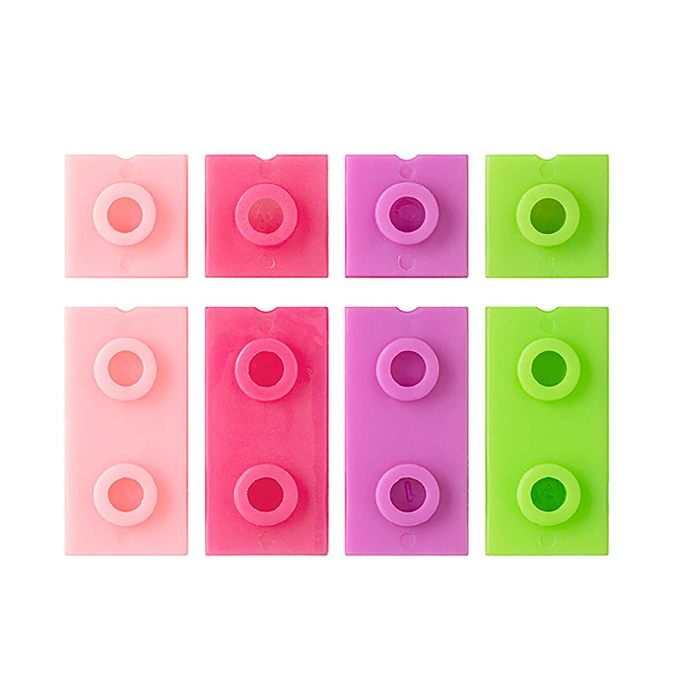 Midori - Clips con forma de bloque - Rosa