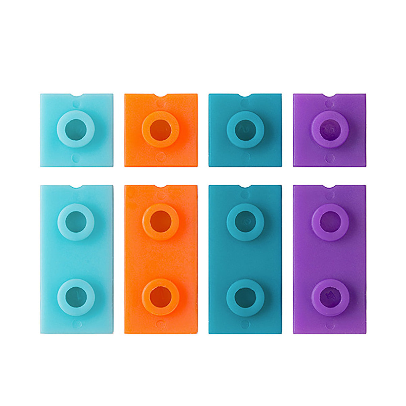 Midori - Clips con forma de bloque - Azul