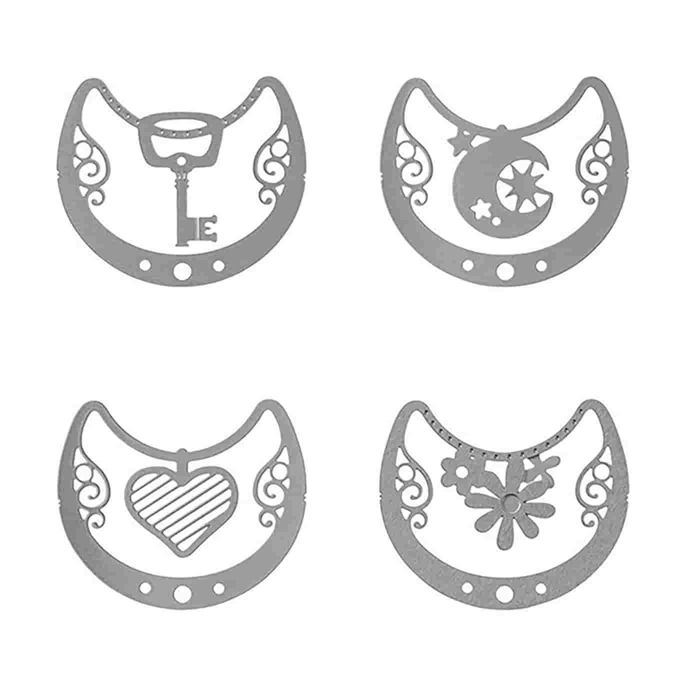 Midori - Set 16 clips acero grabados - Collares