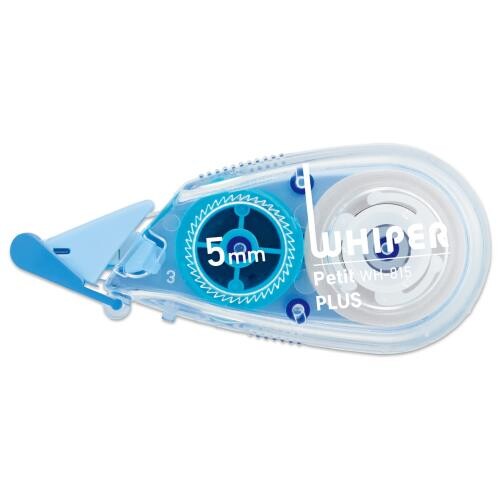 PLUS - Corrector de cinta 5 mm Azul - Whiper - Blanco