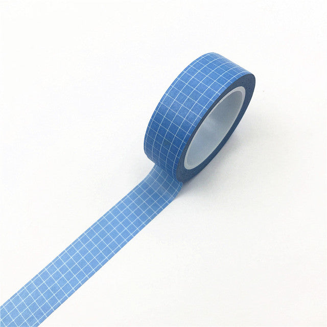 Ayron - Washi tape - Cuadrícula azul