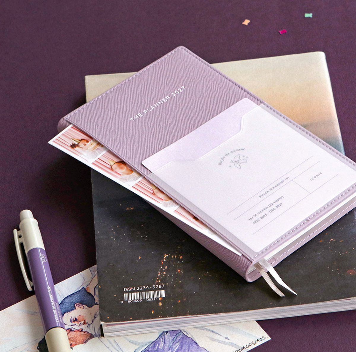 Iconic - Agenda Anual 2027 - Semana Vista B6 - The Planner S - Lavender