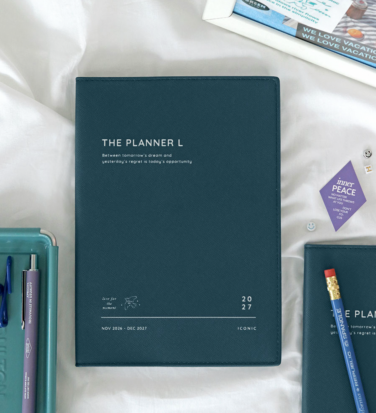 Iconic - Agenda Anual 2027 - Vista Mensual - The Planner L - Steel Blue