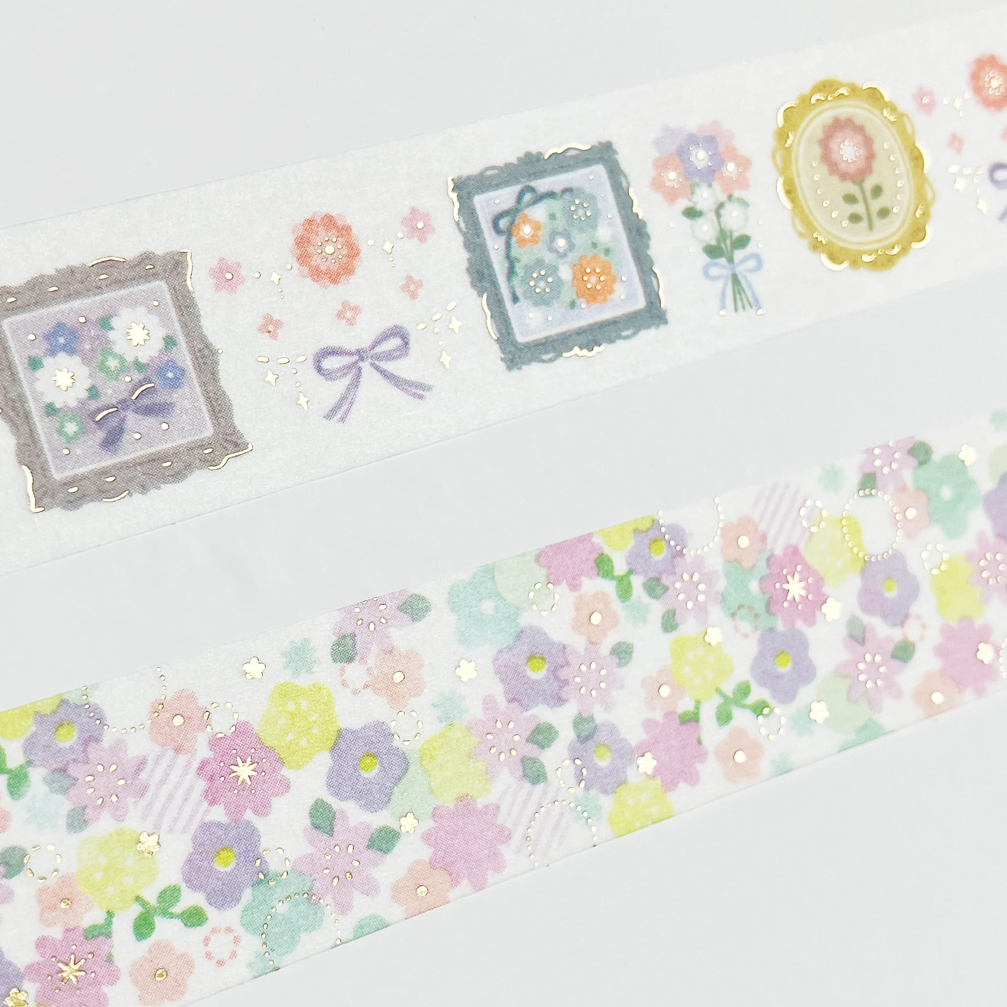 Papier Platz - Foil Washi Tape - Flower Decoration