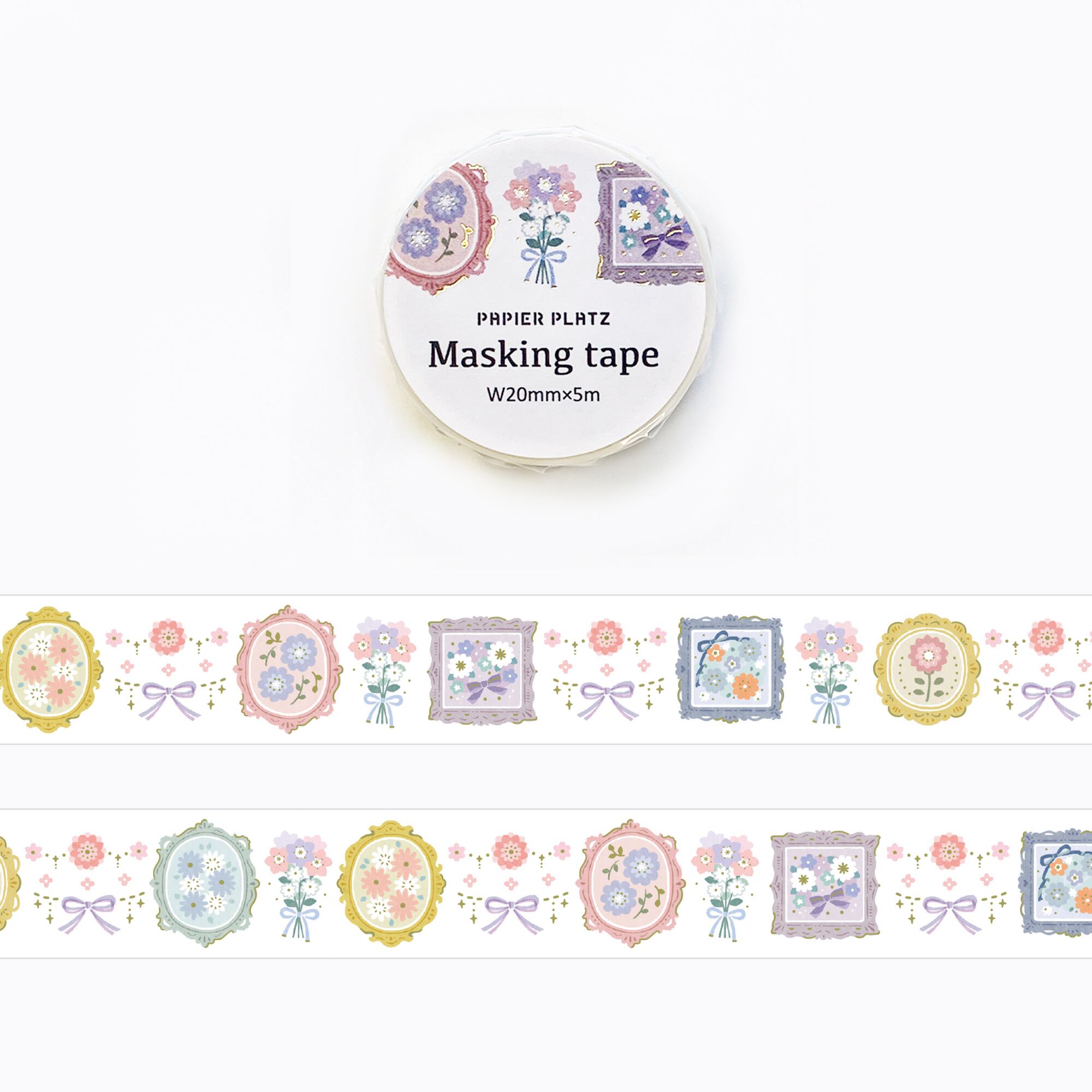 Papier Platz - Foil Washi Tape - Flower Decoration