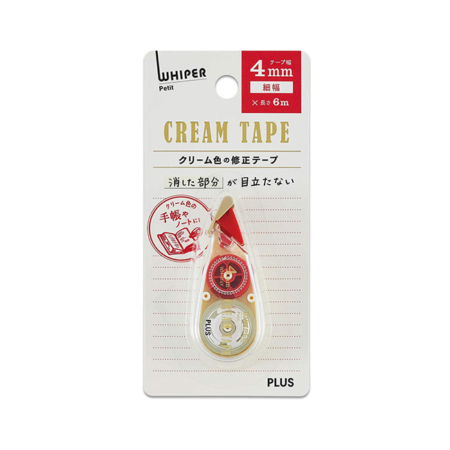 PLUS - Corrector de cinta 4 mm - Whiper - Crema