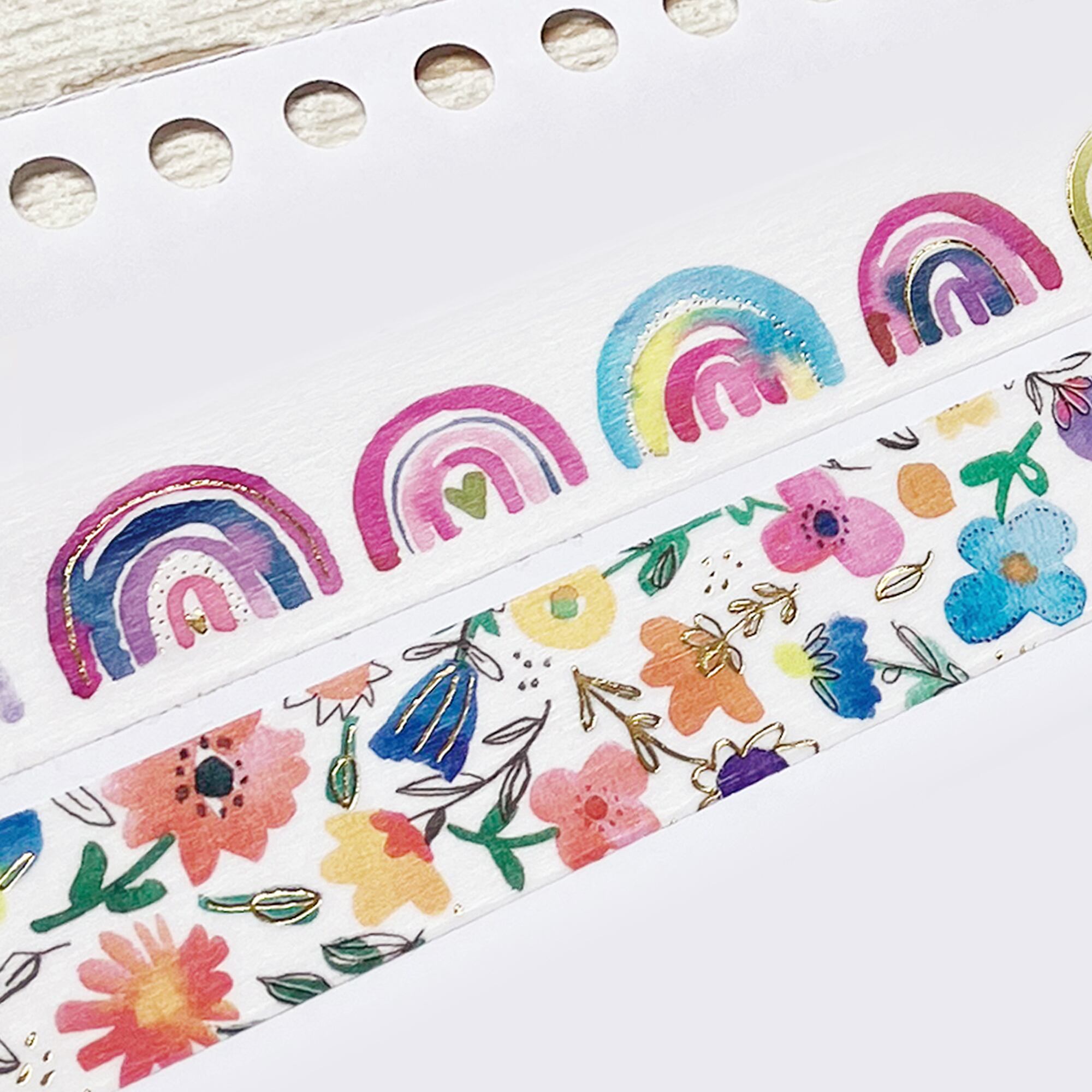 Papier Platz - Foil Washi Tape - Vivid Flower