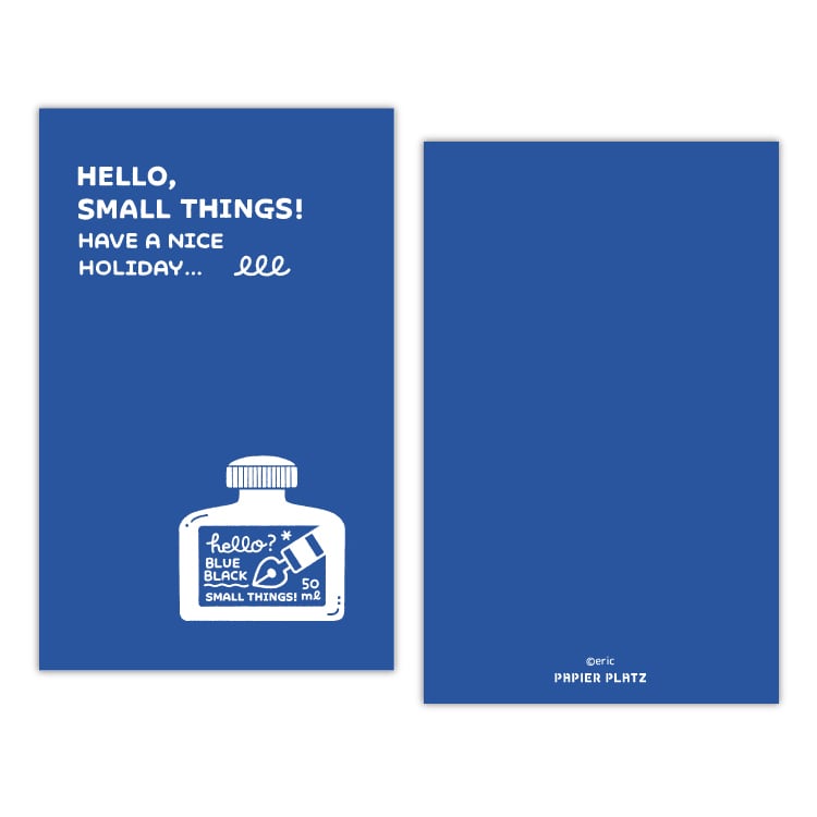 Papier Platz x Eric - Cuaderno Cuadros B7 - Ink Bottle Azul