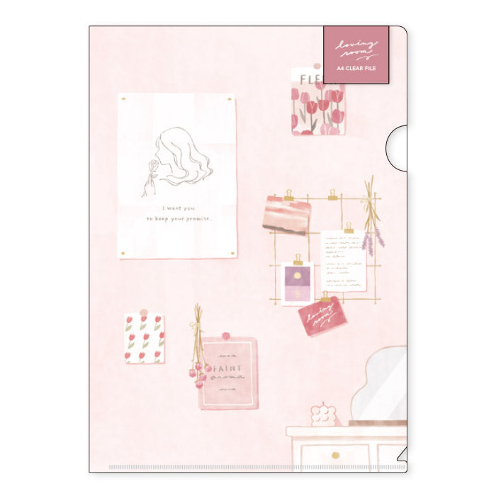 Mind Wave - Funda transparente A4 Rosa - Loving Room