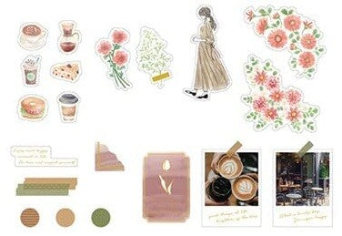 Z&K - Pegatinas 40 ud - Café - Clair