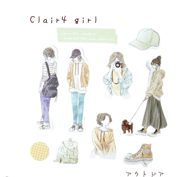 Z&K - Pegatinas 40 ud - Outdoor - Clair Girl