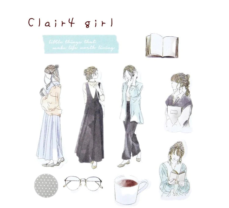 Z&K - Pegatinas 40 ud - Reading - Clair Girl