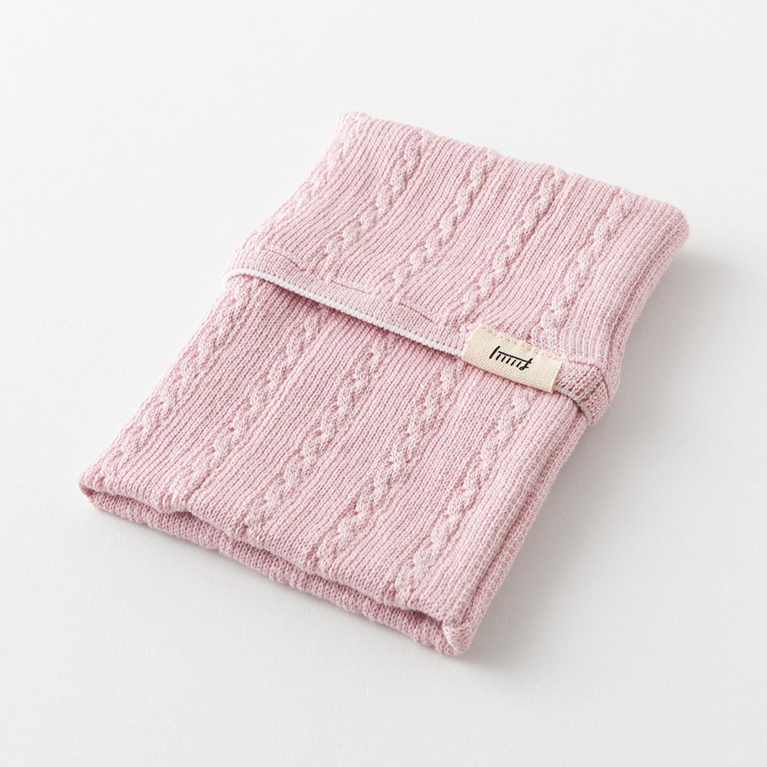 Midori - Estuche de Punto Rosa Pastel - BookBand with Pockets HARAMAKI