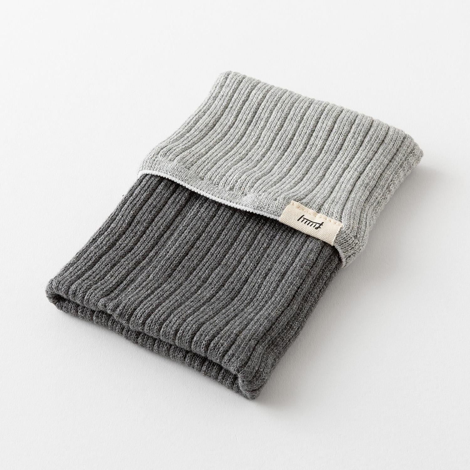 Midori - Estuche de Punto Gris - BookBand with Pockets HARAMAKI