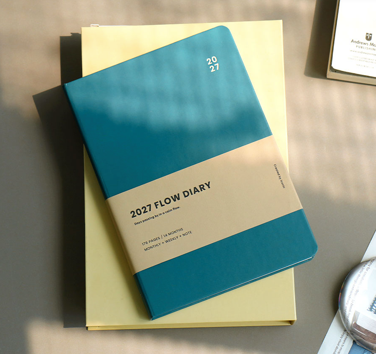 Iconic - Agenda Anual 2027 - Semana Vista - Flow Diary - Teal Blue