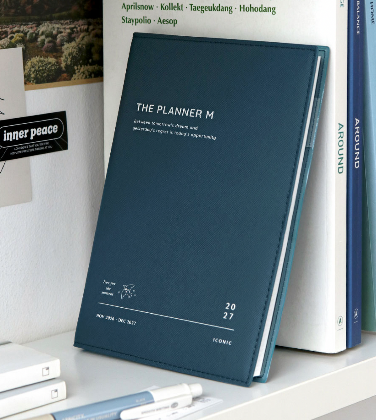 Iconic - Agenda Anual 2027 - Semana Vista A5 - The Planner M - Steel Blue