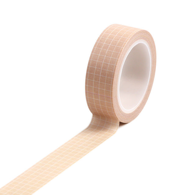 Ayron - Washi tape - Cuadrícula beige
