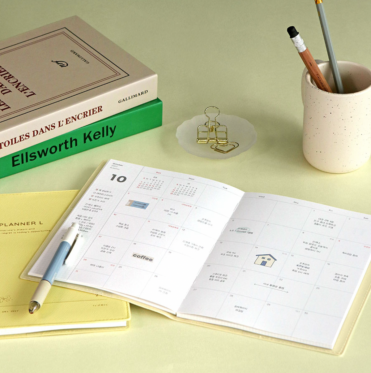 Iconic - Agenda Anual 2027 - Vista Mensual - The Planner L - Steel Blue