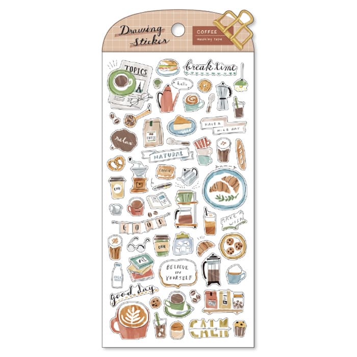 Mind Wave - Pegatinas Drawing Stickers - Coffee