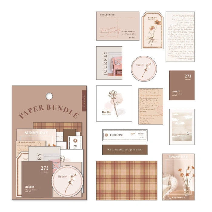 Mind Wave - Pegatinas Paper Bundle - Brown