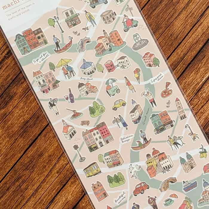 Mind Wave - Pegatinas Machi Map - Orange City