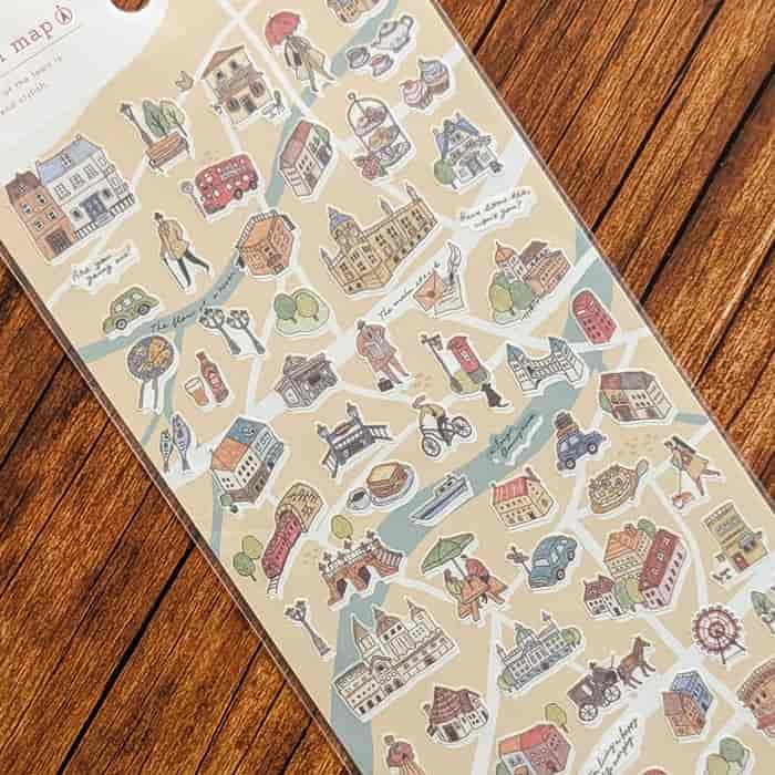 Mind Wave - Pegatinas Machi Map - Brown City