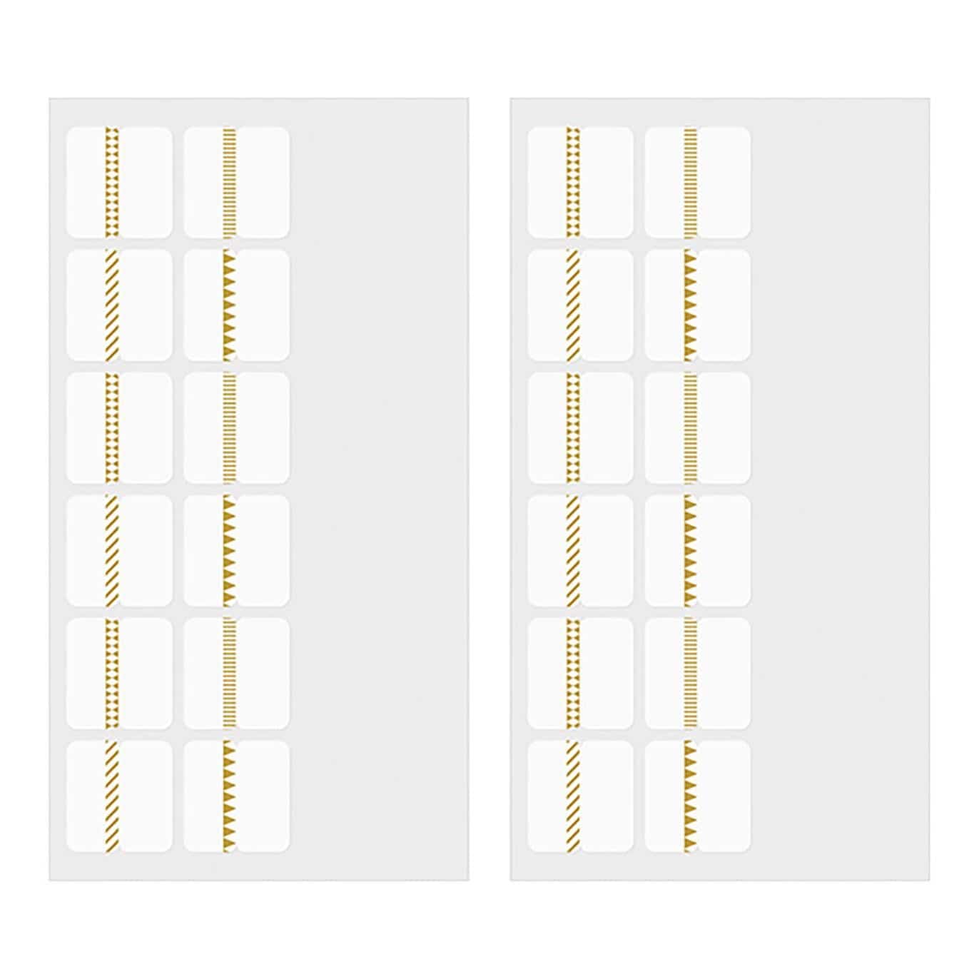 Midori - Set 24 marcapáginas - Chiratto Pattern Gold