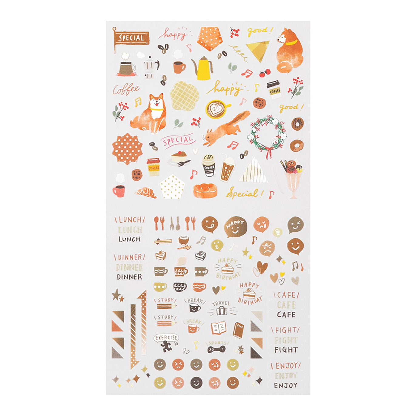 Midori - Pegatinas - Sticker Collection 2563 - Color Brown