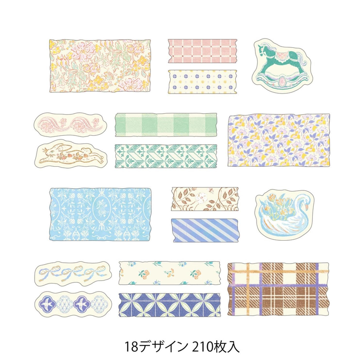 Midori - Pegatinas en rollo YURU LOG - Antique