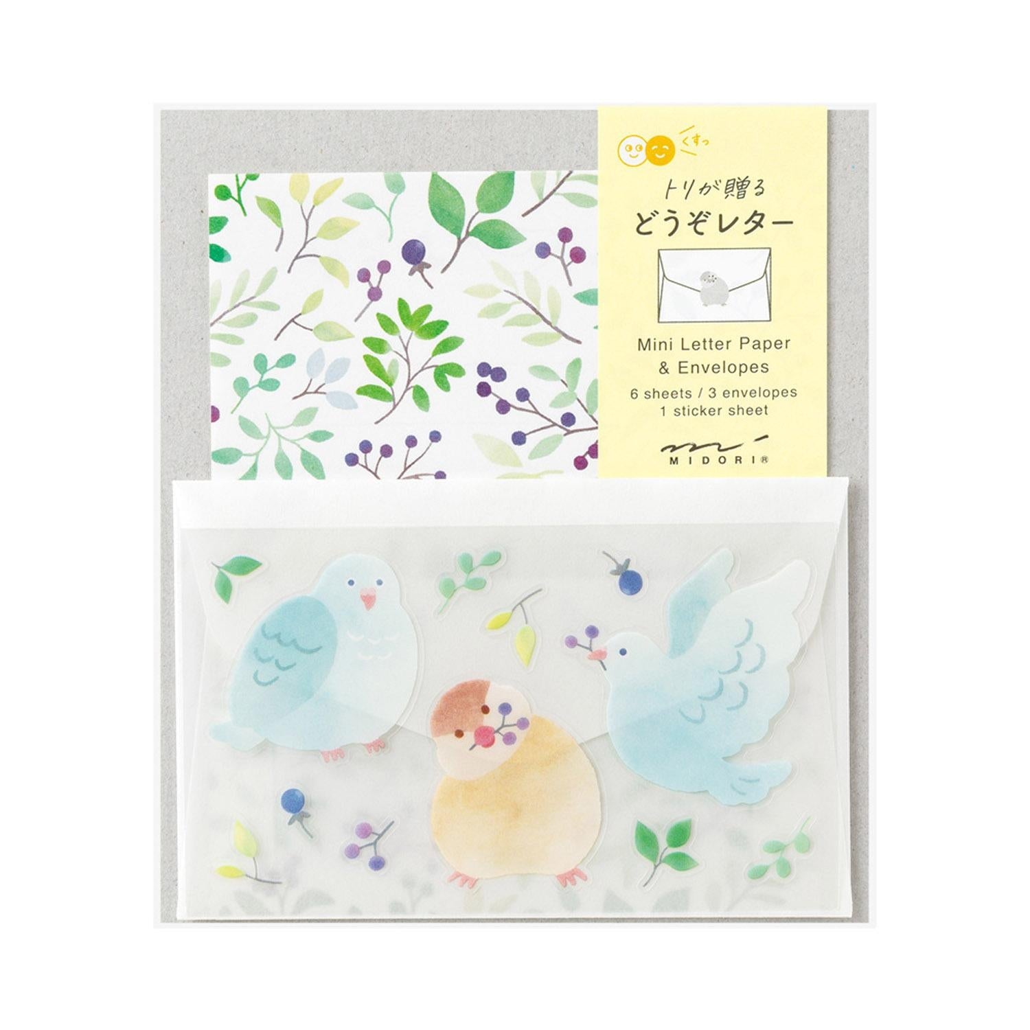 Midori - Set cartas y sobres MINI - Bird