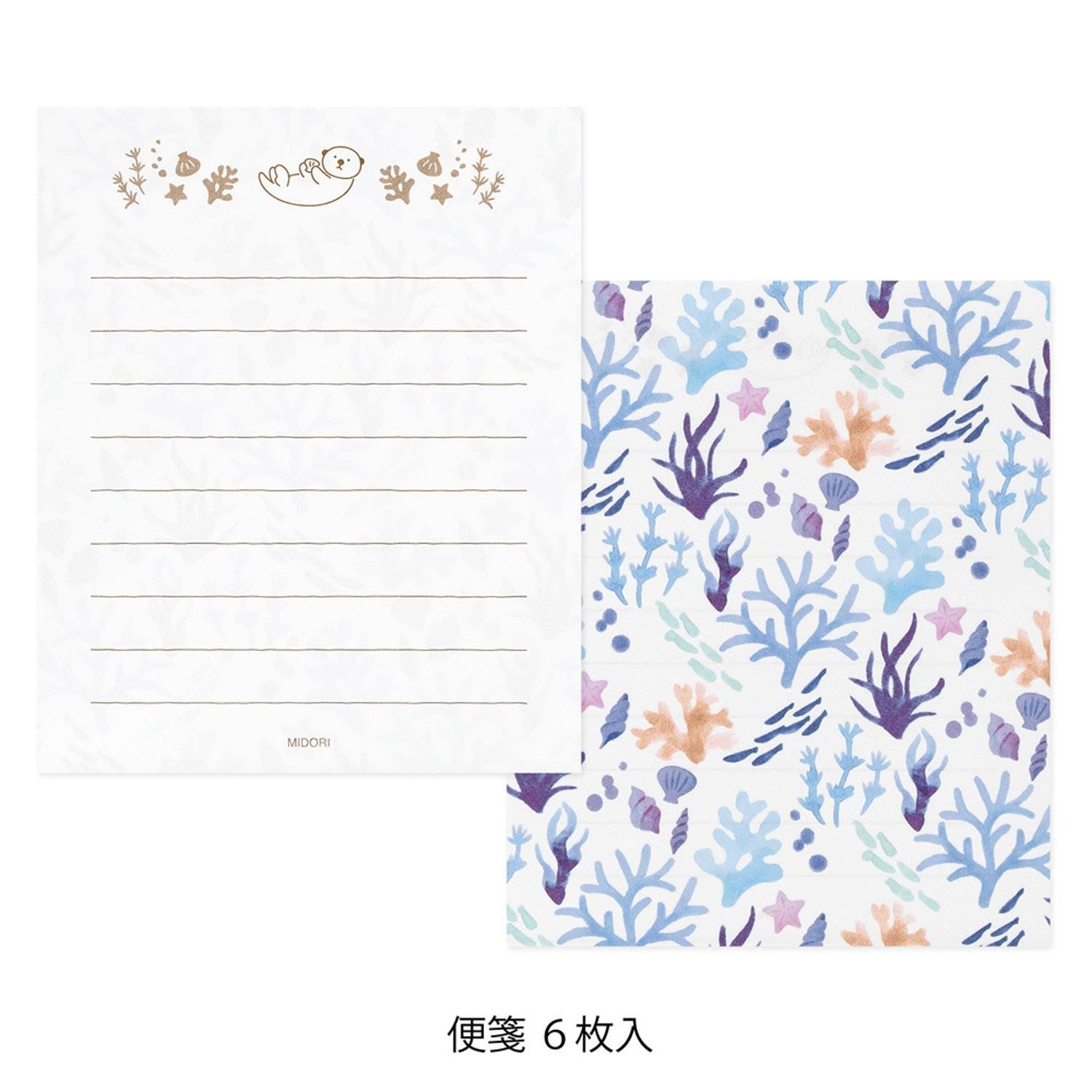 Midori - Set cartas y sobres MINI - Sea Otter