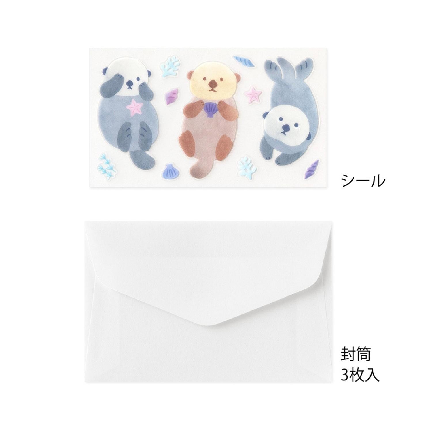 Midori - Set cartas y sobres MINI - Sea Otter