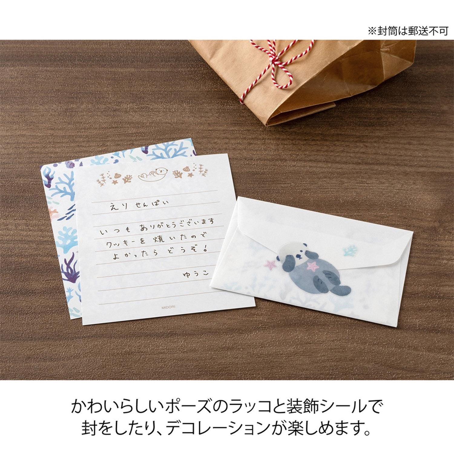 Midori - Set cartas y sobres MINI - Sea Otter