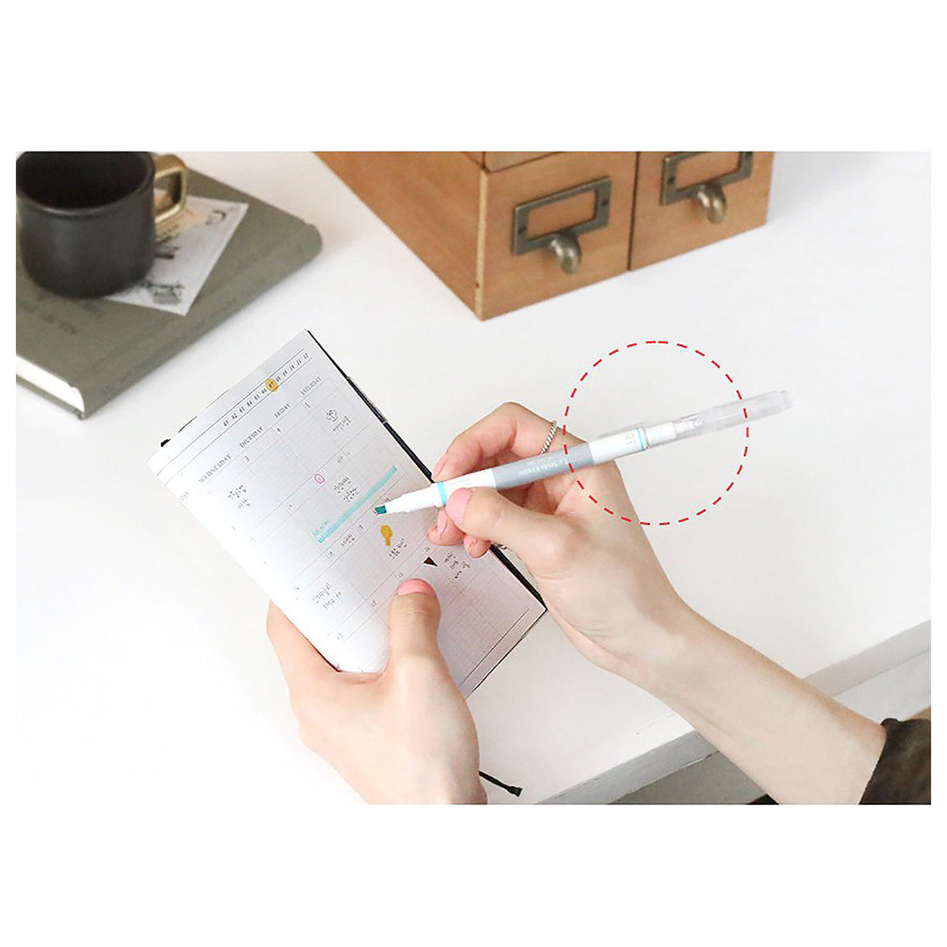 ICONIC - Set 5 rotuladores punta doble - Pastel