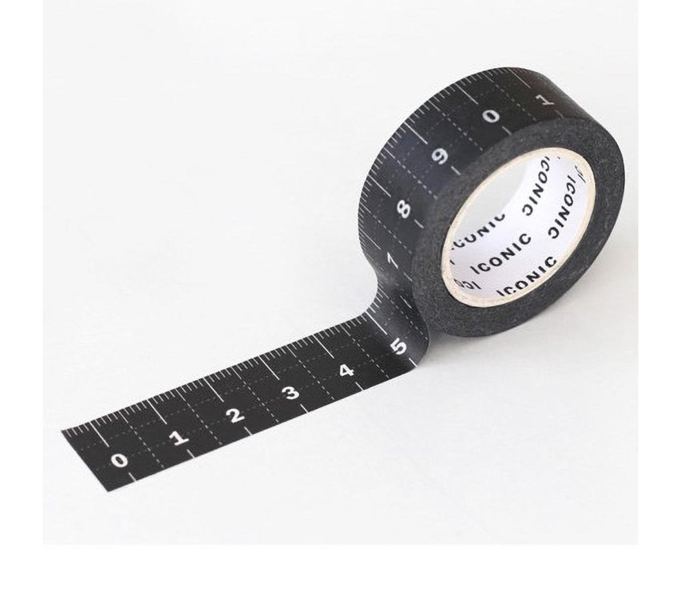 ICONIC - Washi tape - Masking tape 019 Ruler Black