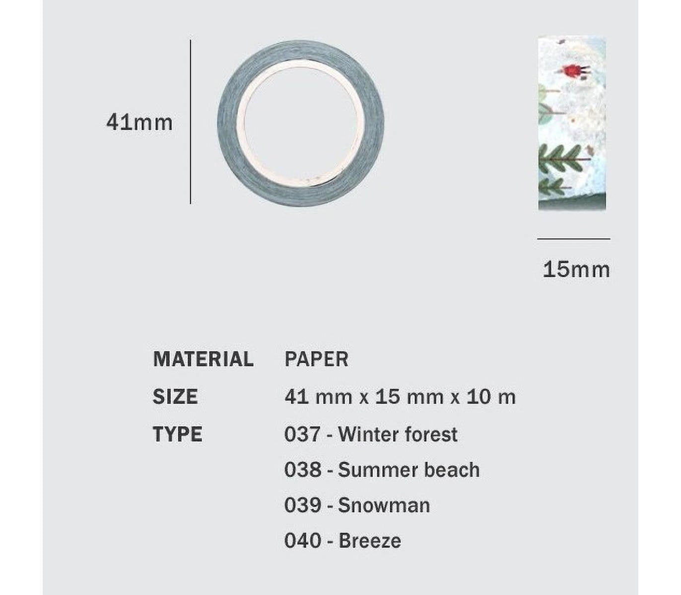 ICONIC - Washi tape - Masking tape 037 Winter Forest