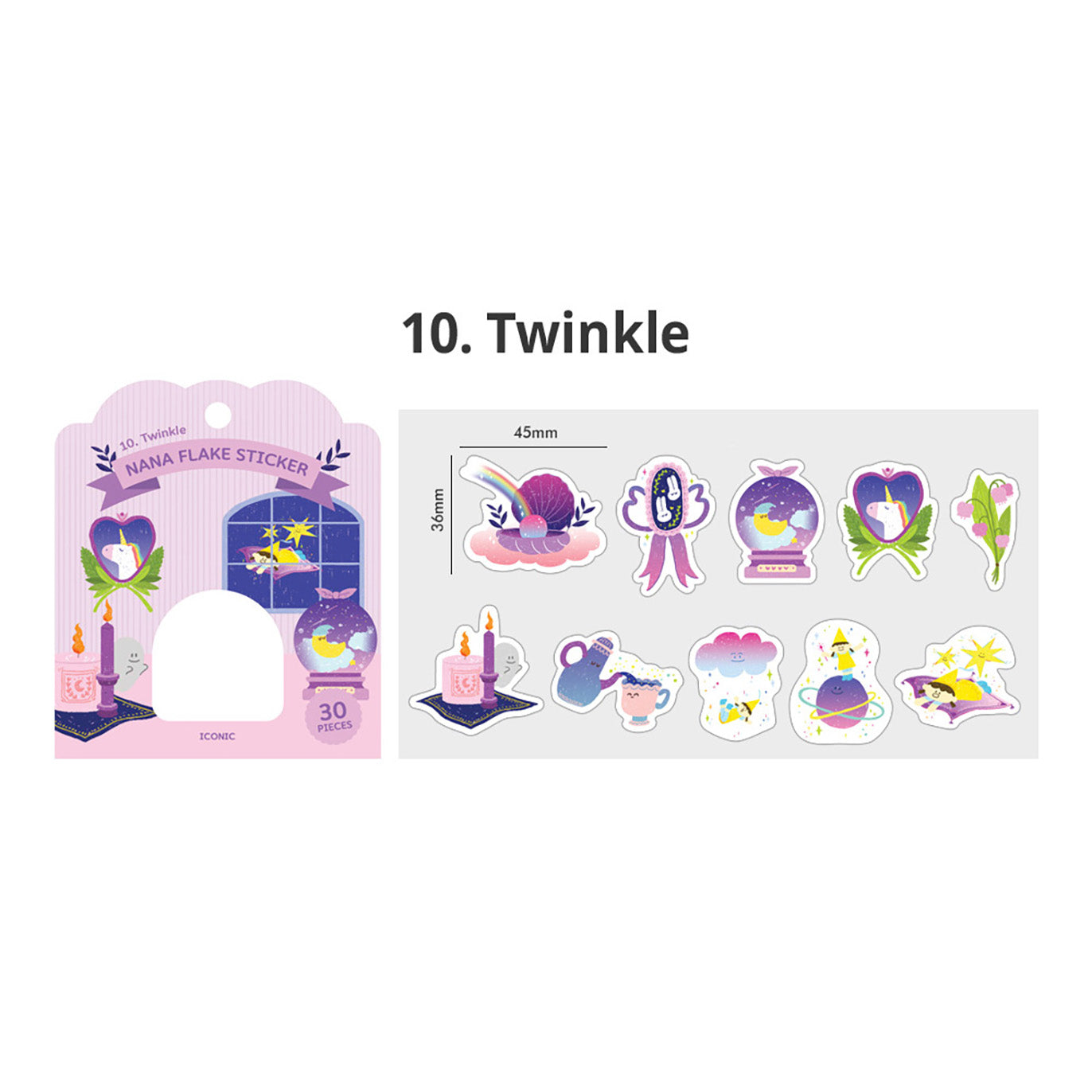 ICONIC - Pegatinas Nana Flake - 10 Twinkle