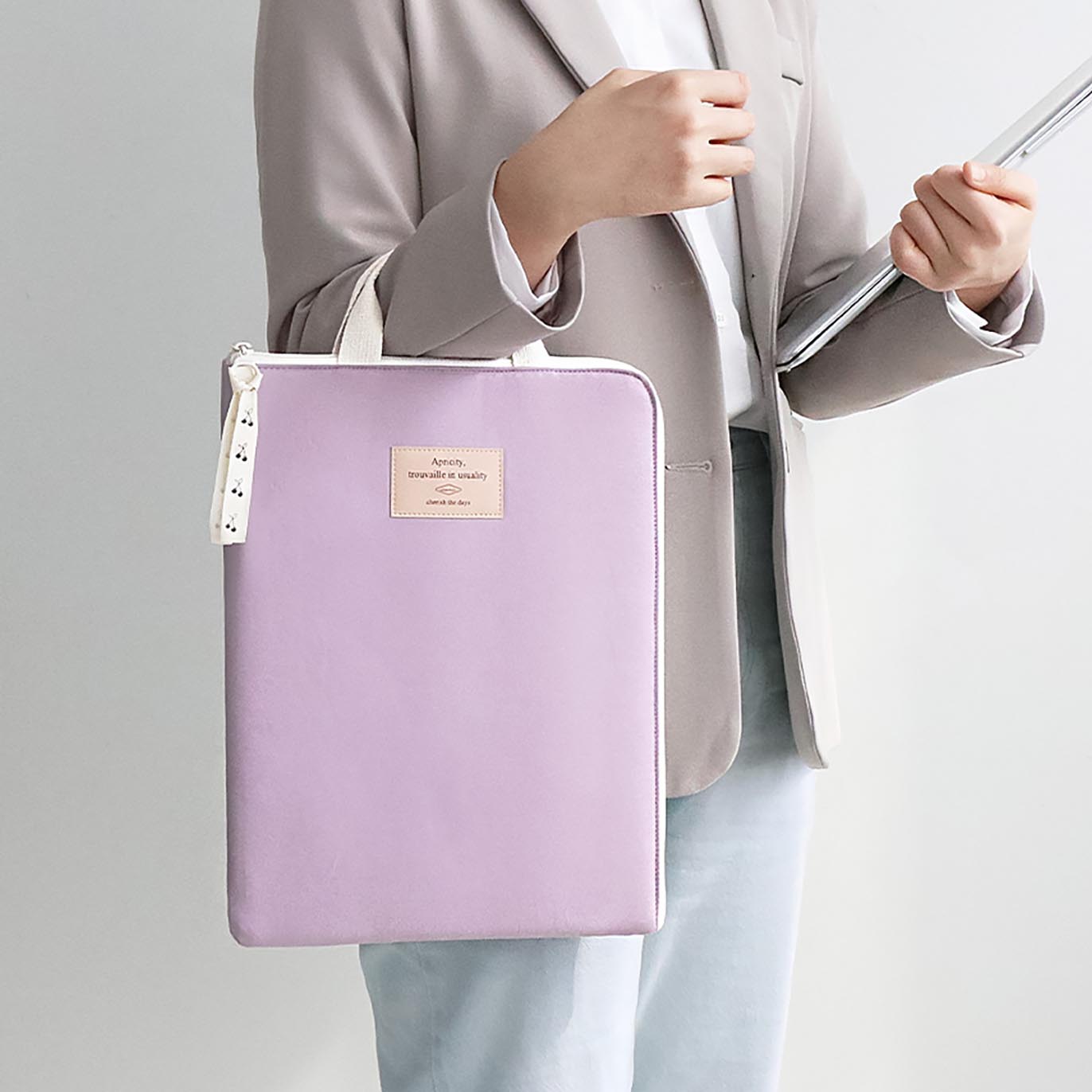 ICONIC - Funda para portátil A4 (13 pulgadas) - Lavender - Cottony