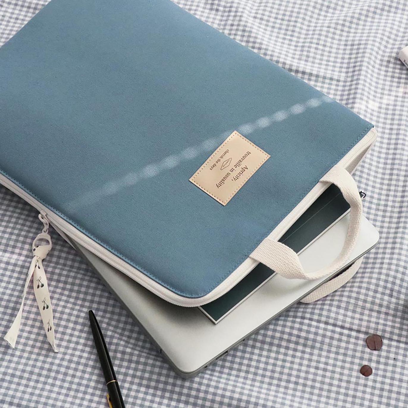 ICONIC - Funda para portátil A4 (13 pulgadas) - Indi Blue - Cottony