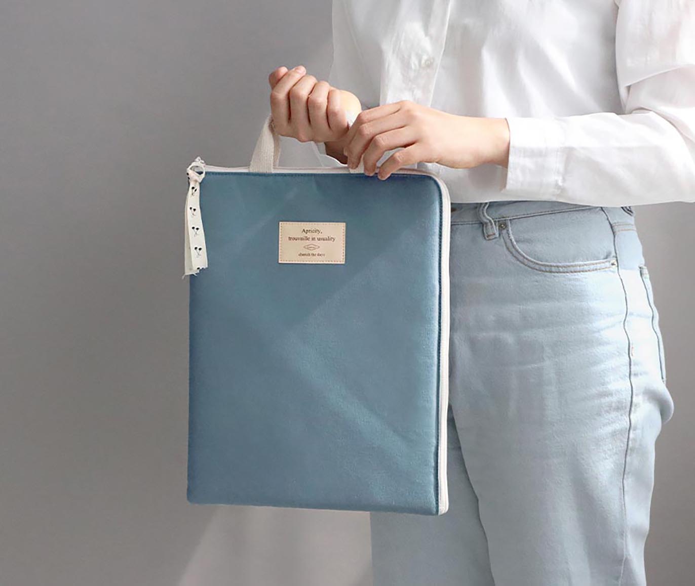 ICONIC - Funda para portátil A4 (13 pulgadas) - Indi Blue - Cottony