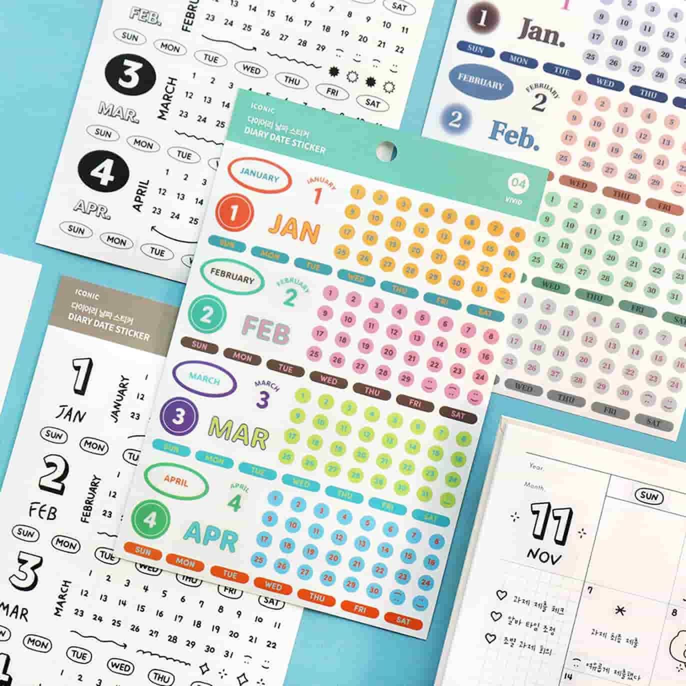 ICONIC - Pegatinas Fechas - 02 Handwriting