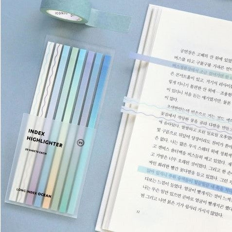 ICONIC - Notas adhesivas - Long Highlighter Ocean