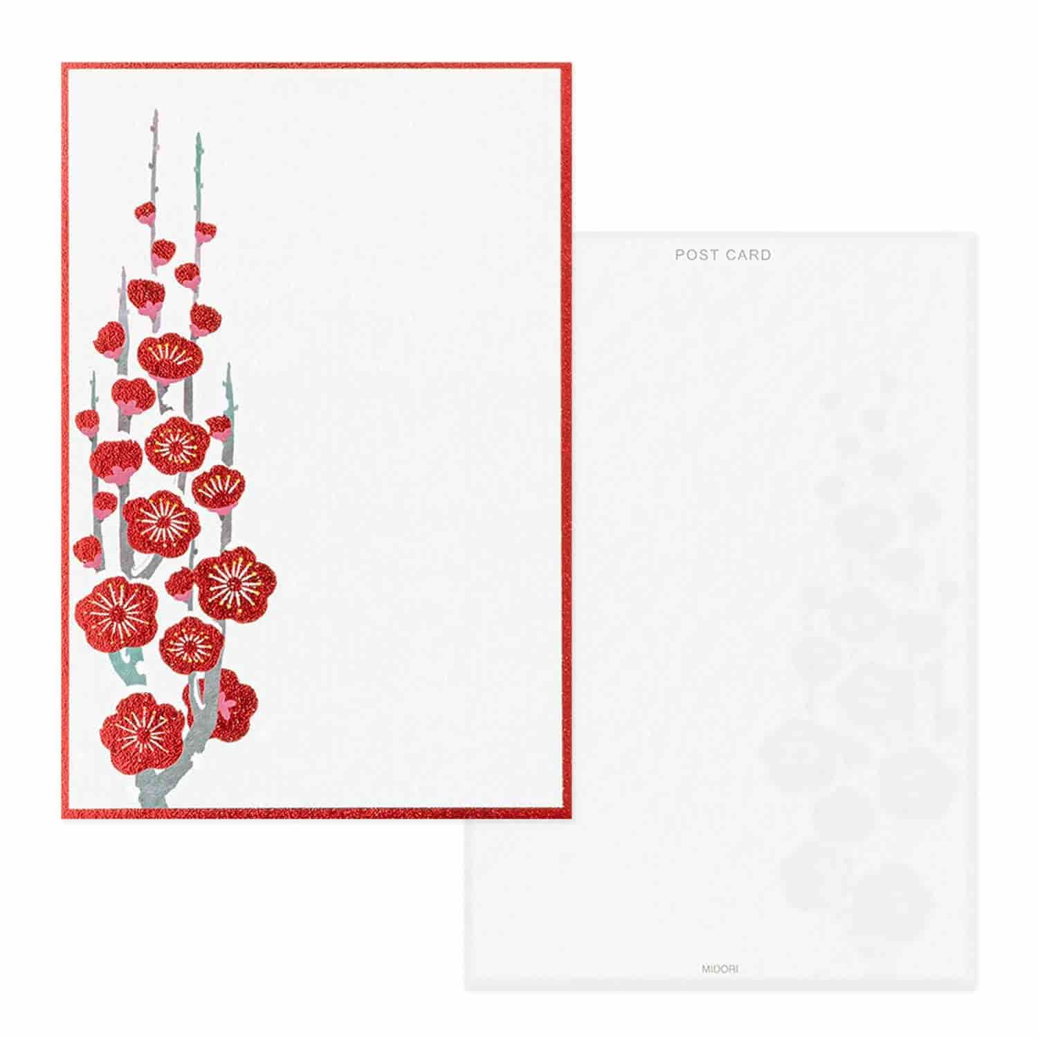 Midori - Bloc 6 Postales - Snow Winter Plum