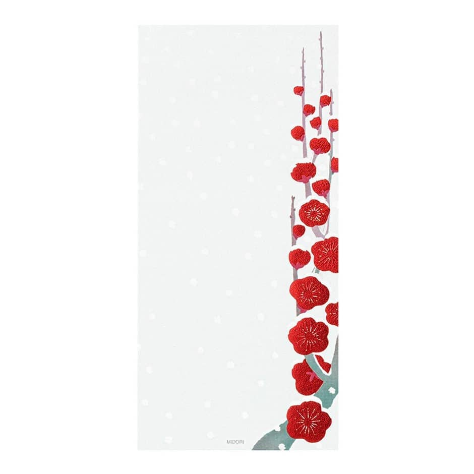 Midori - Bloc de Notas para mensajes - Snow Winter Plum
