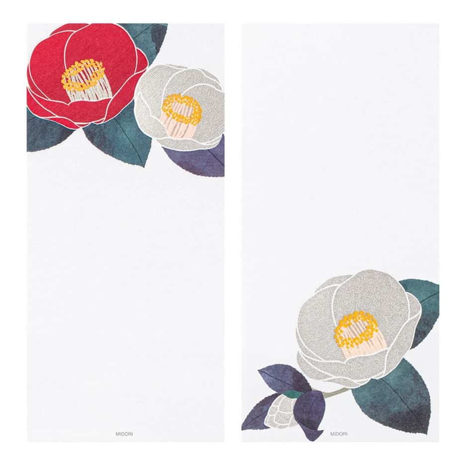 Midori - Bloc de Notas para mensajes - Red and White Camellia