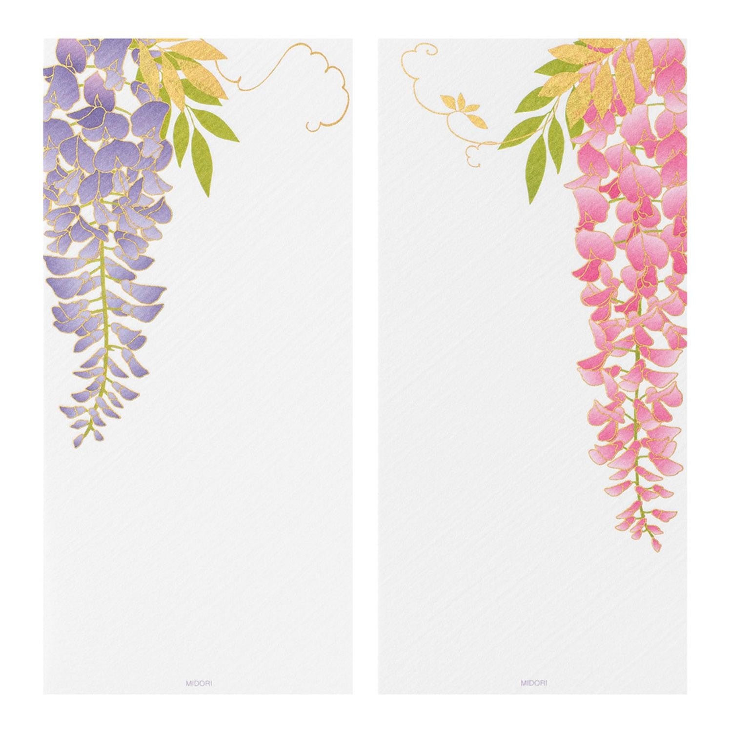 Midori - Bloc de Notas para mensajes - Silk Printing Wisteria