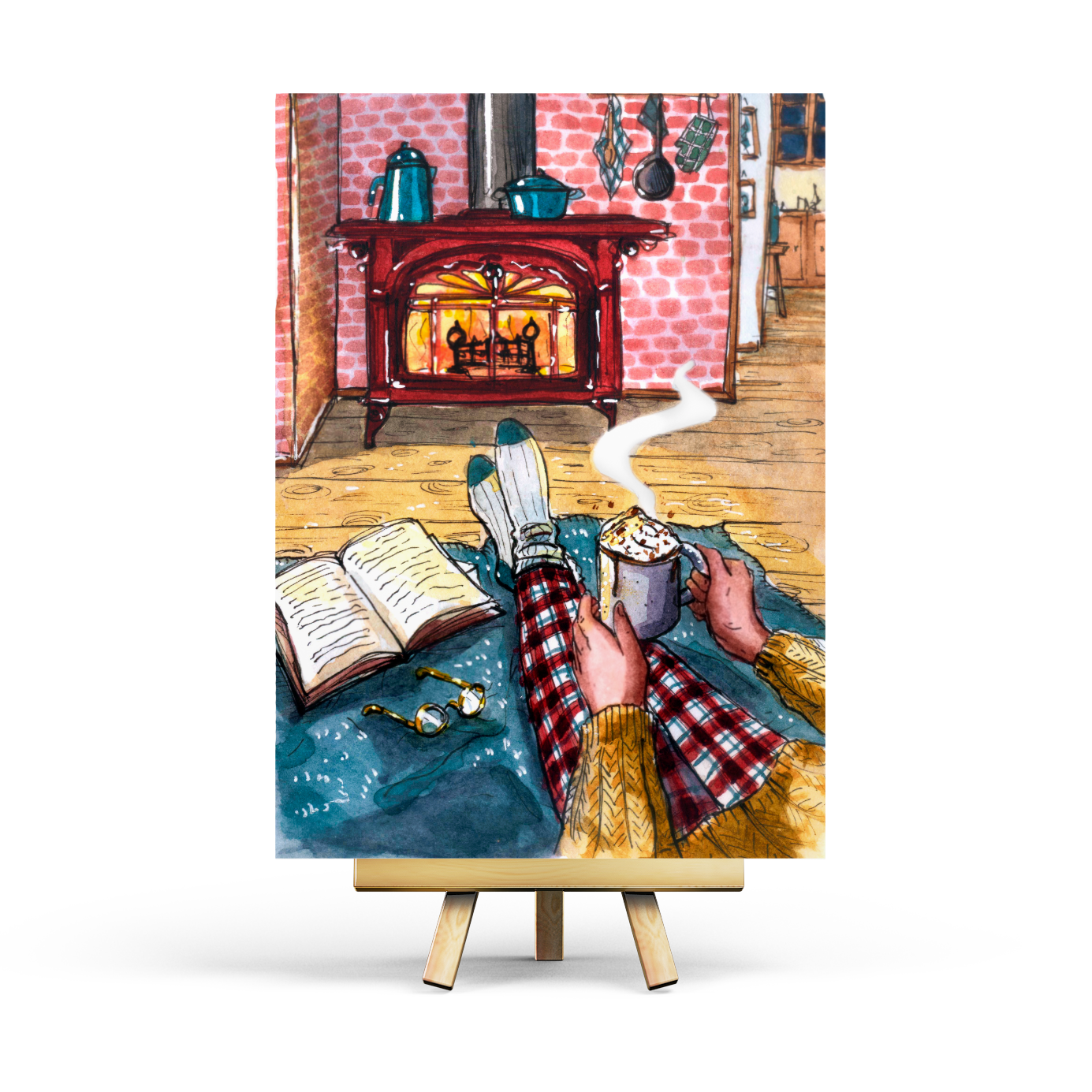 Penpaling Paula - Fireplace - Tarjeta postal